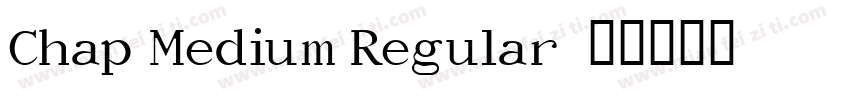 Chap Medium Regular字体转换